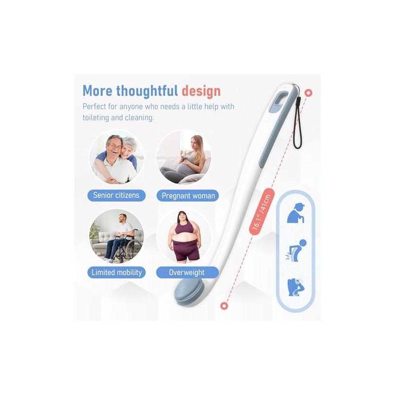 Toilet Aids for Wiping Bottom for Elderly & Limited Mobility