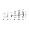 Ball Bearing Swivel, Split Ring, Stainless Steel, 15 - 50