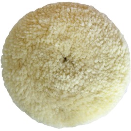 Wool Buffing Pad Kit 7Inch 3PCS, 100% Natural Wool Car Auto Hook and Loop Grip Buffing Pad for Compound Cutting & Polishing for Car,Boats, Trucks and RVs Polishing Motorcycle Washing Machine