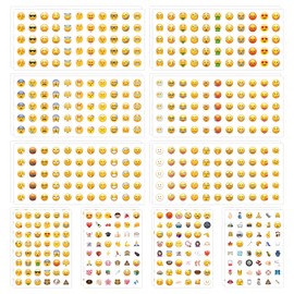 20 Sheets of Emoji Stickers, Meme Stickers, Smiley Stickers, Smiley Stickers, Emoji Stickers, Notebook Decoration, Children's Album Labels, Decorative Letters, Crafts, Suitable for Everyone
