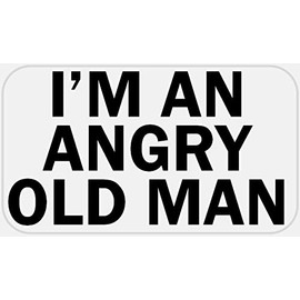 I'm an Angry Old Man - 250 Stickers Pack 2.25 x 1.25 inches - Grumpy Humor