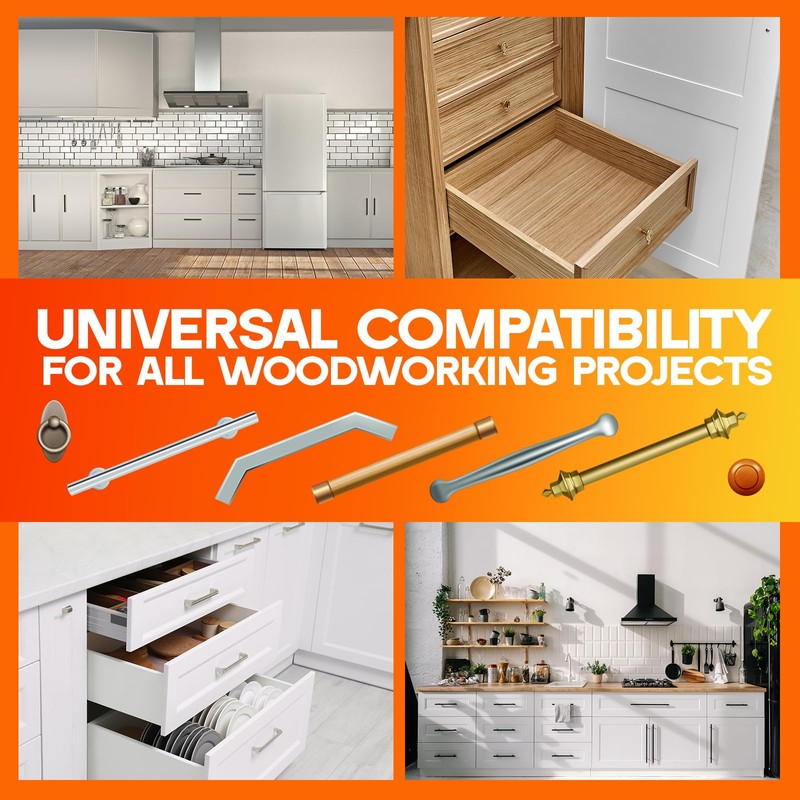 Cabinet Hardware Jig - Aluminum Alloy Drill Guide Template for