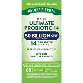 Nature's Truth Probiótico 50 mil millones de UFC, 60 cápsulas para dos meses