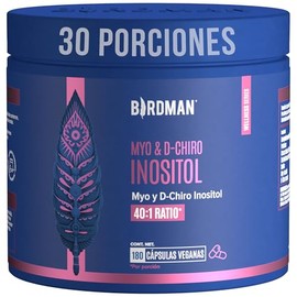 Birdman Myo Chiro Inositol 4100 Proporción Aditivos Cápsula Vegana Porciones 180 Cápsulas