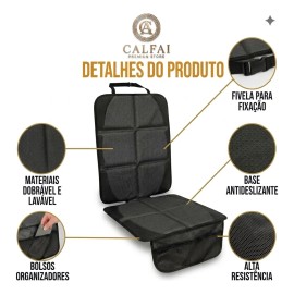 F Protector De Silla De Coche Con Bolsillos Negro Z