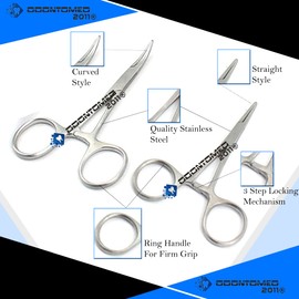 Ultimate Hemostat Set, 6 Piece Ideal for hobby tools, electronics, Fishing and Taxidermy 7.25", 5.5", 3.5".