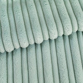 UGS UGASA Velvet Pillow Covers Striped, Spring Decorative Throw Pillow Cover Cushion Case with Hidden Zipper for Home Couch/Bedroom, Soft Cozy Solid Oblong, 1 Pack (12"x20", Mint Green)