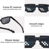 Cisixin 3 Pieces Pixel Mosaic Glasses, Funny Games Party Glasses,