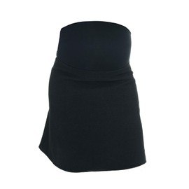 Mija – Elegant Warm Maternity Pregnancy Skirt with underlining 1018 (UK10 / M, Black)