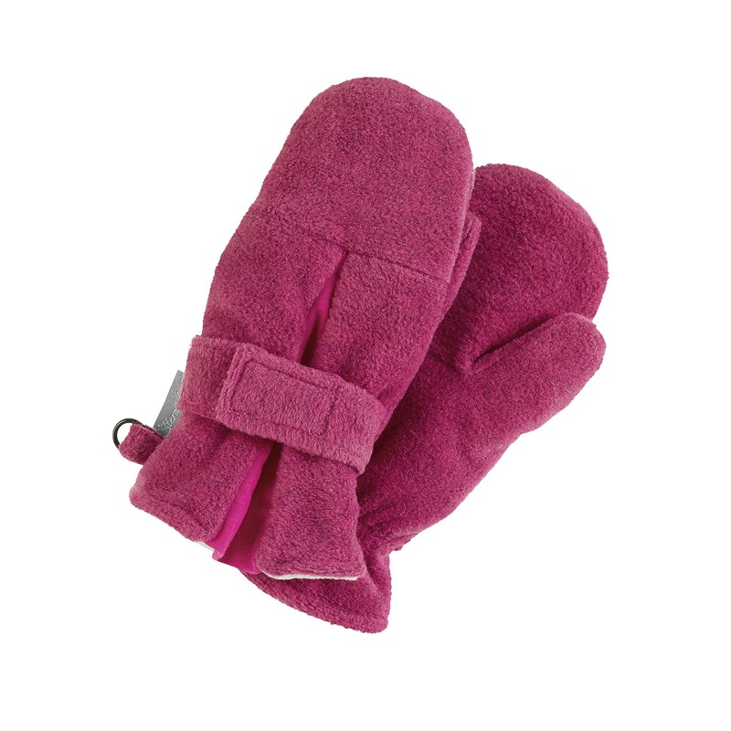 Sterntaler Unisex Children's Fleece Plain Mittens, magenta