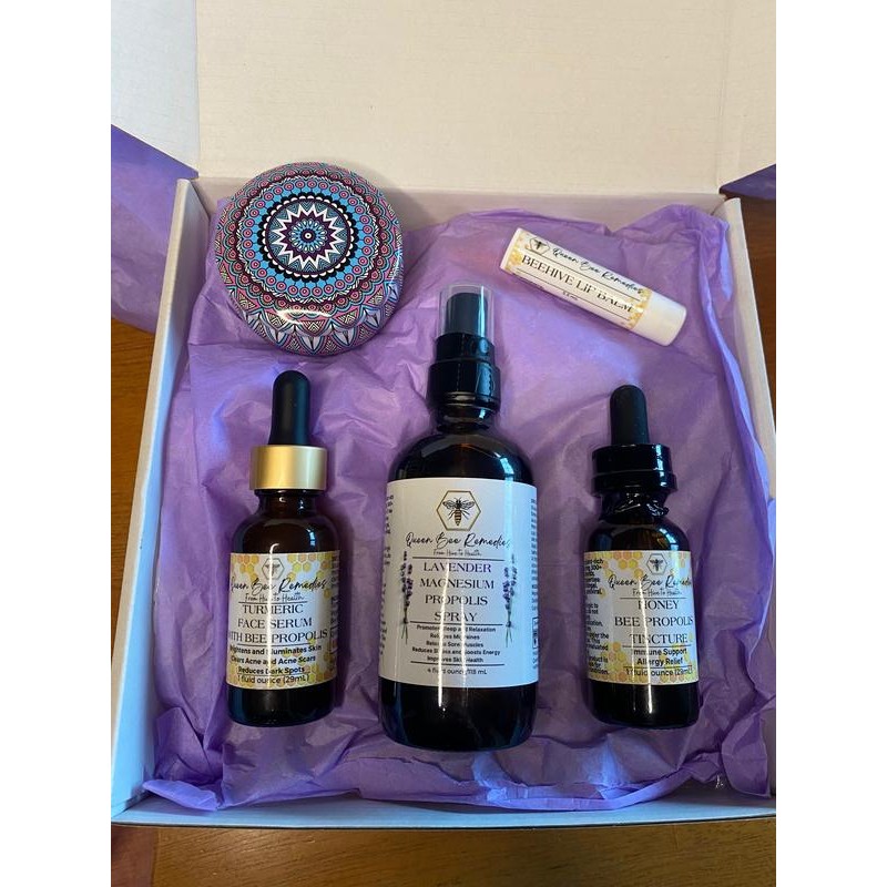 Queen Bee Remedies LLC Health and Wellness Gift Set, Includes