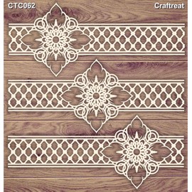 CrafTreat Laser Cut Chipboard Embellishments for Card Making Scrapbooking and Mixed Media - Decorative Envelop Border - Size: 5.5X6 Inches - Decorative Embellishment Borders for Scrapbooking