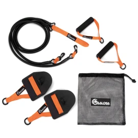 TAALOGA® 2-in-1 Pull Rope Swimming I Swimming Training I Pull Rope Training with Hand Paddles and Handles