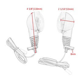 wabklove Motorcycle Turn Signal Light Compatible with Kawasaki EX250R NINJA 250R KLX250SF KLX230/VN650 Vulcan S Front/Rear Turn Signal Indicator Light Blinker Lamp Motorcycle,(Smoke)