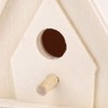 4Pcs Wood Bird House, Mini Hanging Wooden Bird Houses Nests