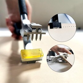 Stitching Hole Punch BUTUZE, 4mm Silent Rhombus Leather Hand Pliers with Leather Needle, Wooden Needle Case, Waxed Thread for Belts, Straps, Saddles, Shoes, Fabric DIY