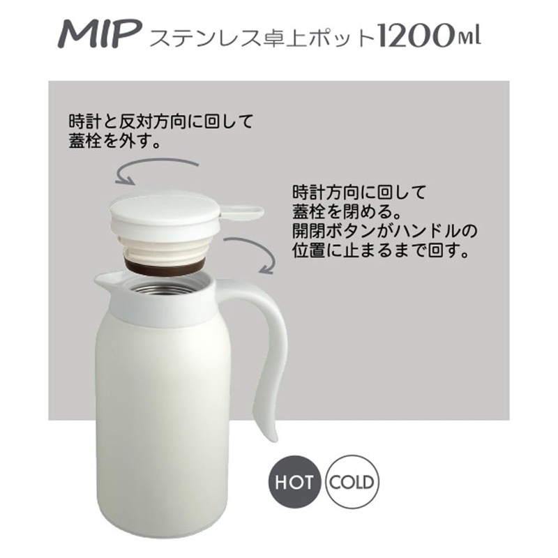 Living MIP Tabletop Pot 1.2L White 410463