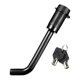 MUQIDA Trailer Hitch Receiver Lock, Dia 5/8 Inch Bent Pin Anti-Theft Lockable Pin with 2 Keys, Weatherproof Carbon Steel Towing Hitch Lock for Class III IV 2" 2-1/2" Receiver