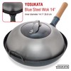 YOSUKATA Wok Lid 34.5 cm/13.6 in - Premium Stainless Wok