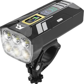 Roomark 360°Rotatable Bike Headlight for Night Riding,Bike Light Front 13 Modes,Runtime 48+hrs Bicycle Lights, 1000mAh USB Universal Magnetic - Color: Integrated bicycle headlight