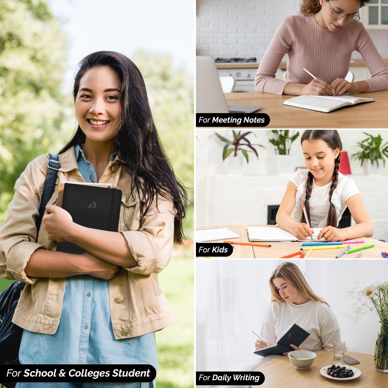 Nextnoid Hardcover Lined Notebook Journal - 120 GSM Thick Paper,