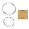 XMNIVATE 2 Pcs Women's Bracelets Friendship Bracelets Stainless Steel Jewelry