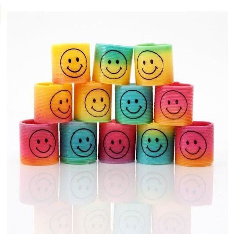 12 x Mini Smiley Springs - Party Bag Fillers