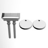 WinZo Toilet Square Dual Flush Button with Toilet Seat Bolts