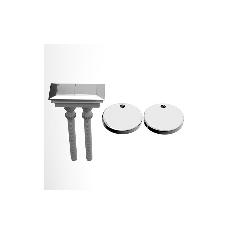 WinZo Toilet Square Dual Flush Button with Toilet Seat Bolts