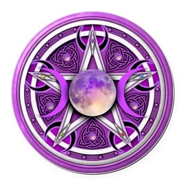 Fashion Jewelry CELTIC KNOT PENTAGRAM TRIPLE MOON Pendant On 20" 925 Sterling Silver Necklace