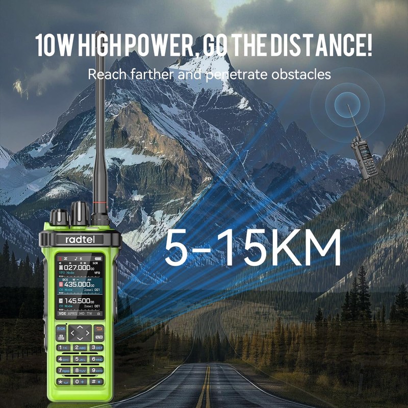 Radtel RT-950 PRO Ham Radio TX GPS/APRS, 10W Walkie Talkie