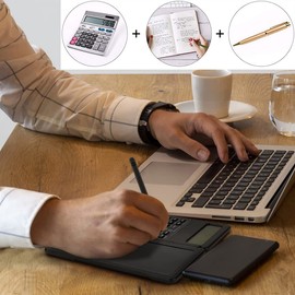 Scientific Calculator Foldable Desktop Calculator with Erasable Writing Board 10-Digit LCD Display Mathematical Physics/Geometry/Calculator for Student Teacher Office Business High School College