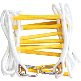 Fire Escape Rope Ladder 16 ft (5m) | Emergency Balcony Escape Ladder | Evacuation Rope Ladders | Portable Lightweight Rescue Ladders - 2 Story Fire Escape | Emergency Evacuation in Case of Fire Break
