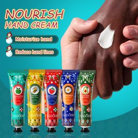 MrCuvaryas 5 Pack Christmas Hand Cream Gift Set, Gifts for Teenage Girls Hand Cream Gift Set, Christmas Stocking Stuffers, Hand Cream For Women, Hand Moisturizer, Hand Cream For Dry Cracked Hands