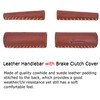 Leather Motorcycle Brake Clutch Covers, Handlebar Hand Grip Covers Throttle
