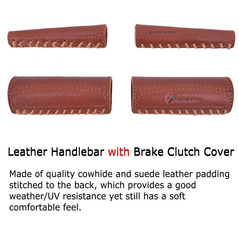 Leather Motorcycle Brake Clutch Covers, Handlebar Hand Grip Covers Throttle