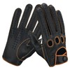Riparo Men's Reverse Stitched Touchscreen Texting Leather Driving Gloves (Black/Cognac