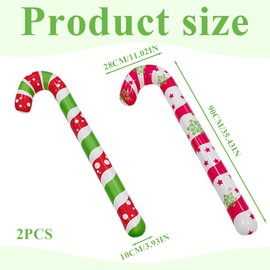 EIHI Pack of 2 Inflatable Candy Canes, Christmas Decoration, Outdoor, Large Christmas Candy Cane, Christmas Decorations, Toy Balloons, Candy Canes for Christmas Party Decoration, Christmas Tree