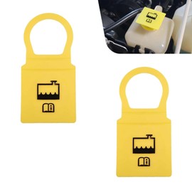 Ferianl 2PCS Engine Coolant Reservoir Cap, Yellow Engine Coolant Reservoir Cap Compatible with Chrysler, Dodge, Grand Voyager Wrangler Cherokee, Replacements 55111074AA, 55111074AB, 52079331, 54201
