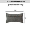 Home Brilliant Decorative Pillowcases Linen Rectangle Cushion Covers Triple Button