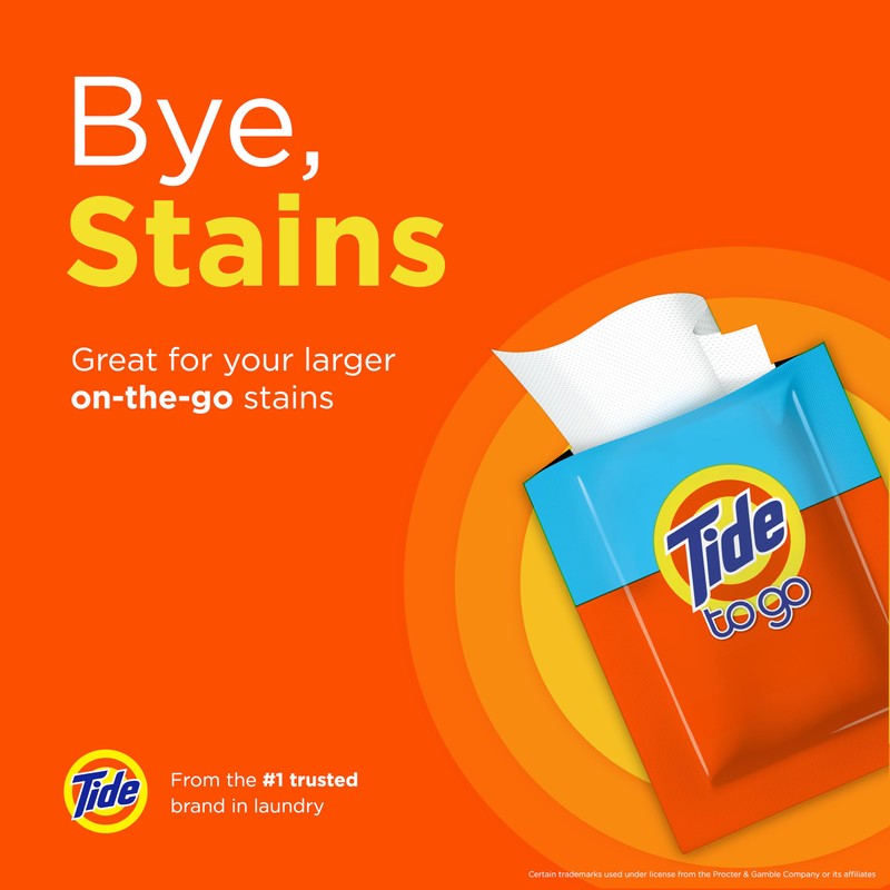Tide Stain Remover for Clothes, Tide To Go Wipes, Instant
