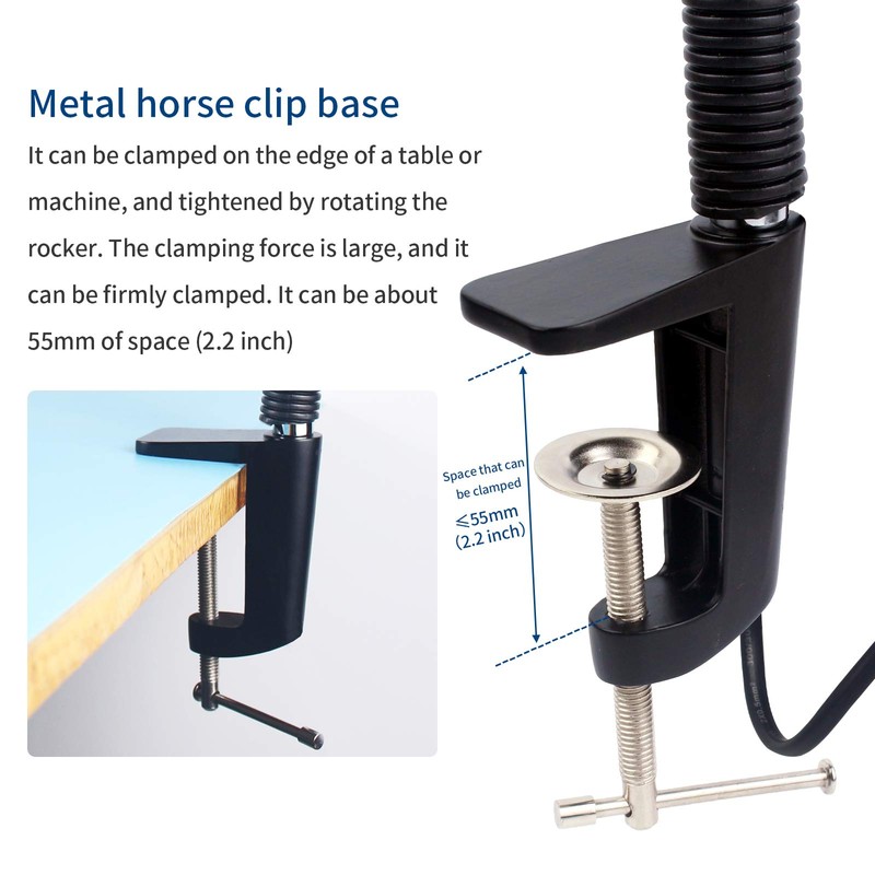 Led C Clamp Work Light IP65 Water Proof Flexible Gooseneck