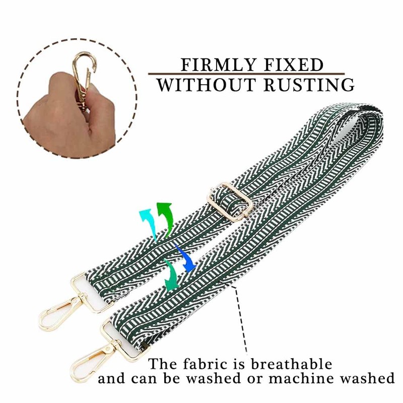 Wide Replacement Crossbody Purse Strap Shoulder Straps Adjustable Green Guitar