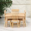 Dollhouse Desk Chair Set, Miniature Simulated Desk Chair Mini Wooden