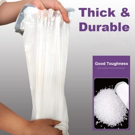 AngeLvet Code N Drawstring Trash Bags Compatible with simplehuman Code N | 200 Count total | 11.9-13.2 Gallon / 45-50 Liter | 1.2 Mil Thinkness | White Garbage Can Liner | Heavy Duty Plastic Trash Bag