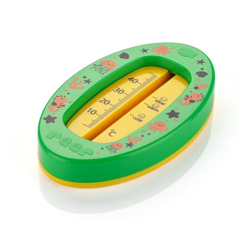reer Oval Baby Bath Thermometer, Child-Safe Bath Thermometer, Optimal Bath
