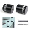 Muzata 2Pack 2'' Black Glass Railing Standoff Heavy Duty Glass