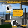 VoTwoofv Glass Railing Mid Post 43.5",304 Stainless Steel Glass Balustrade