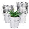 Biugaaufai 15 Pack 4.72 x 5.12inch Metal Mini Metal Bucket,