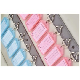 Acrimet Key Cabinet Organizer 48 Positions with Lock (Wall Mount) (48 Multicolored Tags Included) (Beige Cabinet)